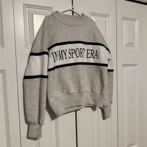 Gray and White Girls Sweater